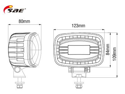 LED forklift light, blue line