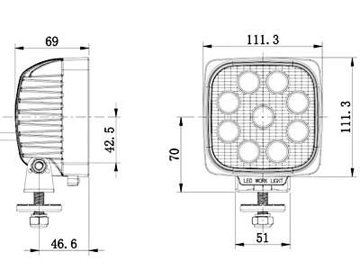 LED work light 27W