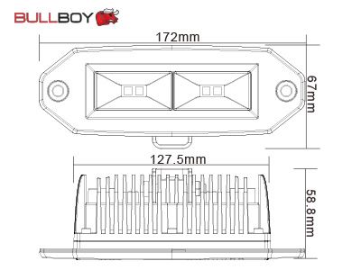 LED work light, flush mount