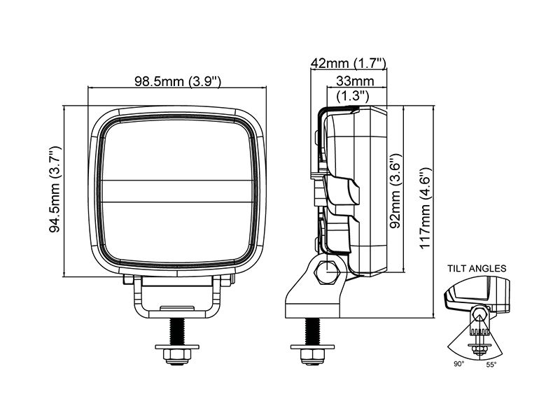 LED work-/reverse light 16W