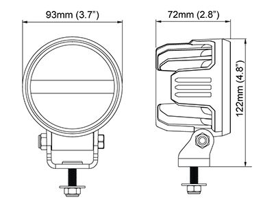 LED work-/reverse light 16W