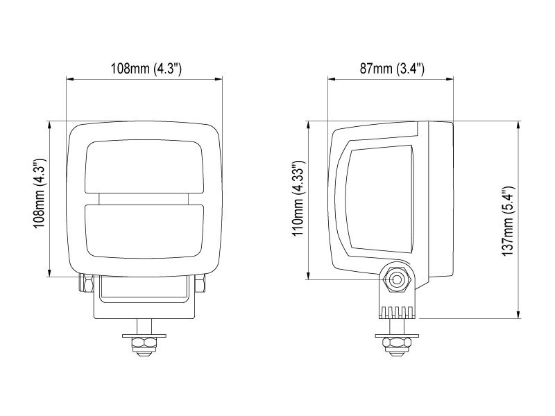 LED work light - Wide Flood