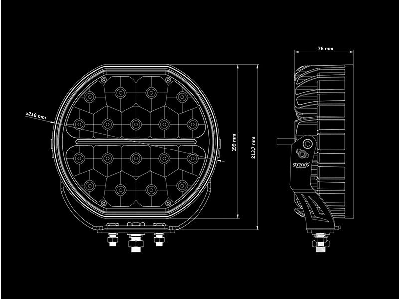 LED Tālās gaismas lukturis Strands BIG ENERGY DRIVING