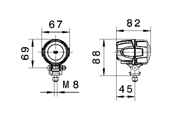 Lukturi, darba Hella Modul 50 LED darba lukt.