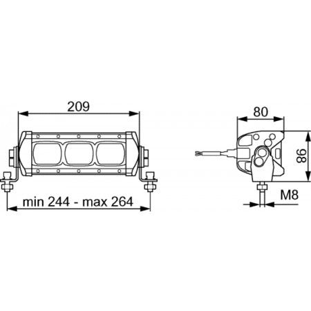 Lukturi darba Hella ValueFit LBX-220 LED