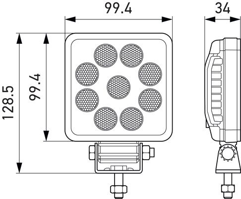 Lukturi darba Hella ValueFit LED 1000lm