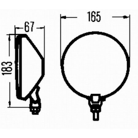 HELLA tālā gaisma Classic 160, Halogen,  H3,  12V/24V