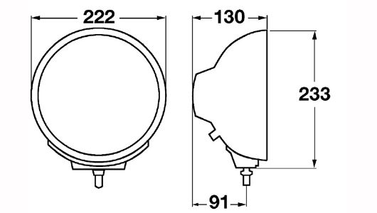 High-beam headlamp with Celis LED position light (ECE Ref. 17.5)