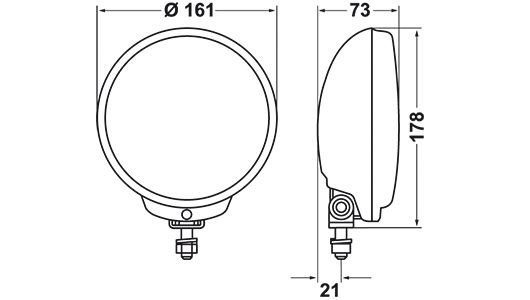 Papildlukturi Ref. 12,5 HELLA Comet FF550 12/24V H3