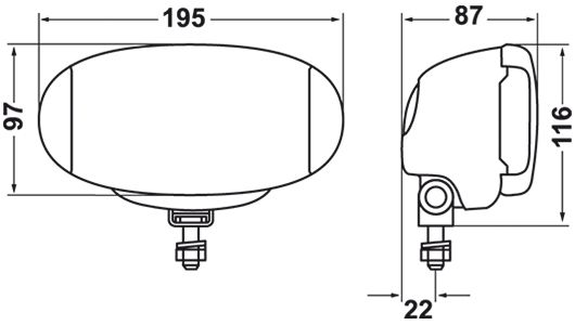 Papildlukturi Ref. 12,5 Hella Comet FF550 12V kompl. H3