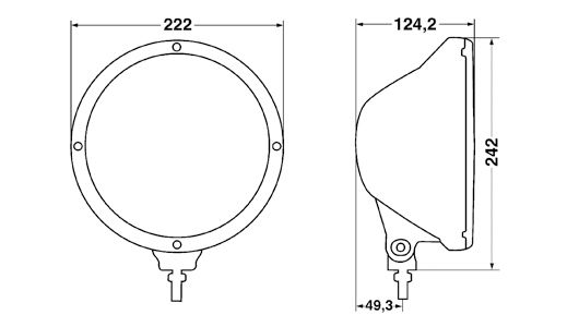 Papildlukturi Ref. 25 HELLA Rallye 3003 +gab(LED)