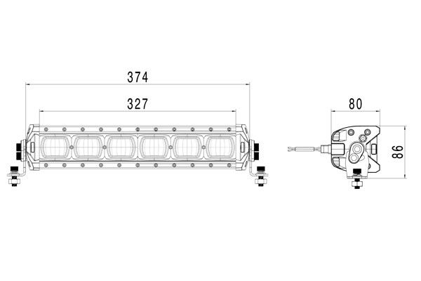 Lukturi darba Hella ValueFit LBX-380 LED