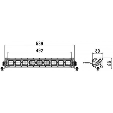 Papildlukturi Ref. 37,5 Hella DLB-540 LED tālā gaisma