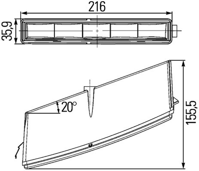 Daytime running lights with position light, 12 V, left