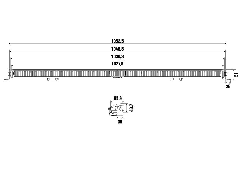 LED Tālās gaismas lukturis OPTIBEAM PURE 1025