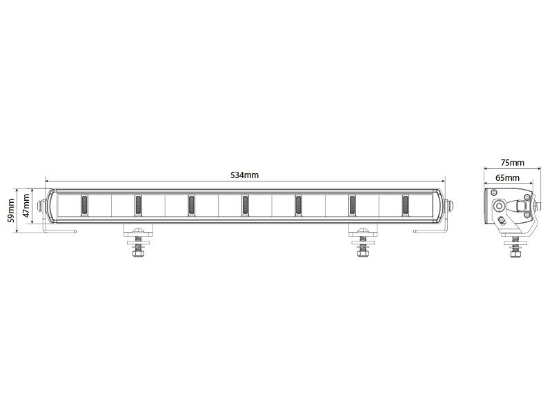 LED Tālās gaismas lukturis OPTIBEAM SUPER CAPTAIN ONE 600