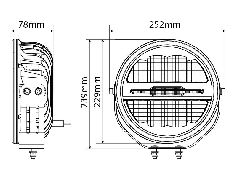 LED Tālās gaismas lukturis OPTIBEAM SAVAGE 9