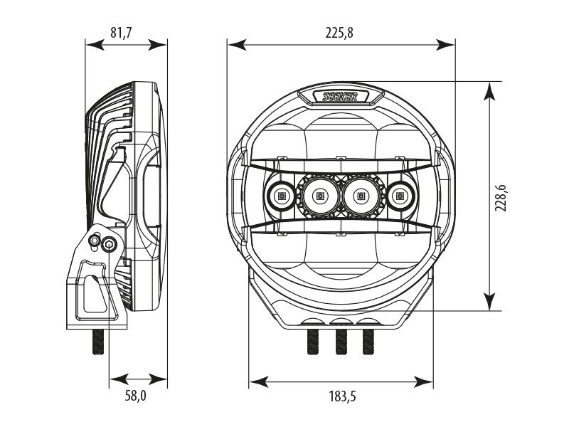 LED Tālās gaismas lukturis SEEKER QUANTUM LED