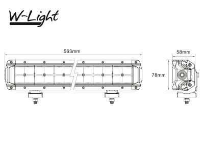 LED papildu tālā gaisma W-Light Snowstorm 600, 140W