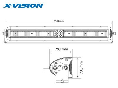 LED tālās gaismas panelis X-VISON DOMIBAR X, 128W