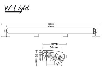 LED tālās gaismas panelis W-LIGHT Blizzard Slim
