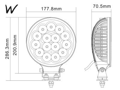 LED tālās gaismas panelis W-Light Lightning 175, 45W