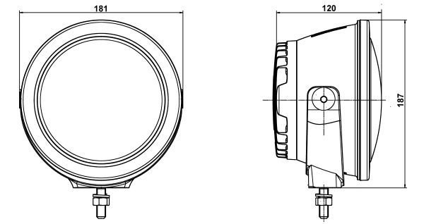 High-beam headlamp (ECE Ref. 45) Compact Metal