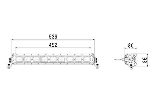 Papildlukturi Ref. 37,5 Hella DLB-540 LED tālā gaisma