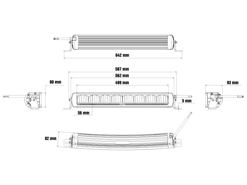 LED Tālās gaismas lukturis OPTIBEAM FIREBAR