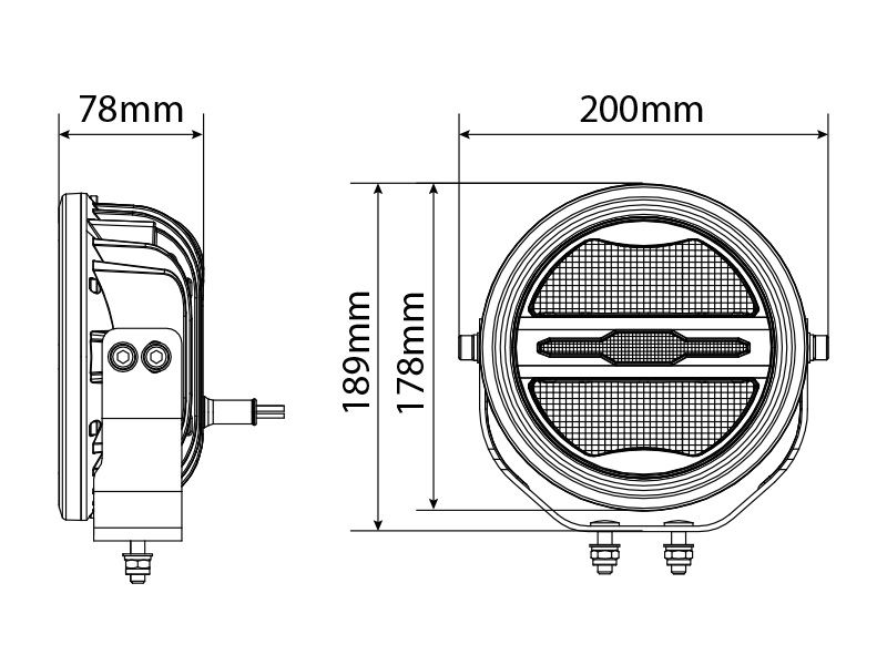 LED Tālās gaismas lukturis OPTIBEAM SAVAGE 7