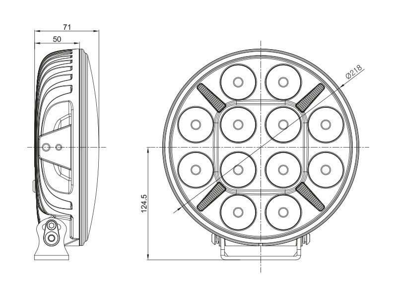 LED Tālās gaismas lukturis SEEKER 9 SPOT