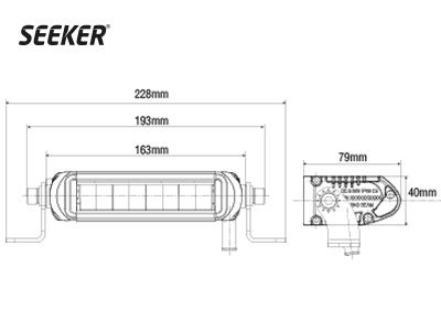 LED Tālās gaismas lukturis SEEKER ULTIMA 10