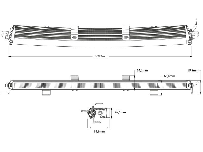 LED Tālās gaismas lukturis SEEKER ULTIMA 30 CURVED