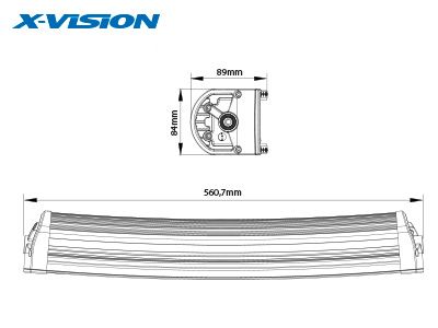 LED Tālās gaismas lukturis X-VISION GENESIS 600