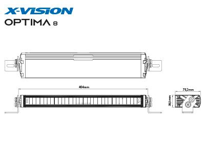 LED Tālās gaismas lukturis X-VISION OPTIMA 8