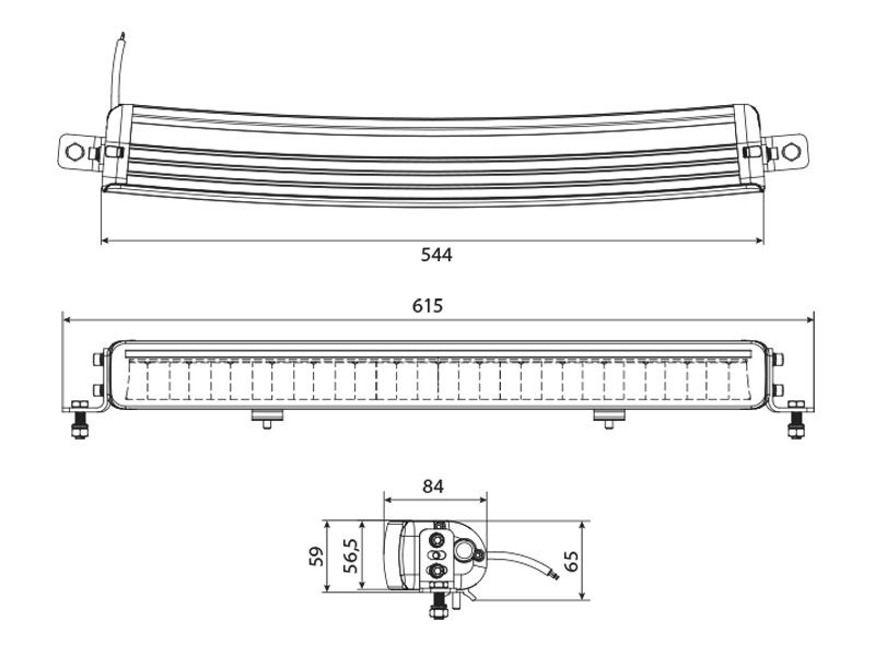 LED Tālās gaismas lukturis W-LIGHT COMBER II