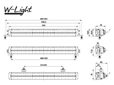 LED Tālās gaismas lukturis W-LIGHT IMPULSE III